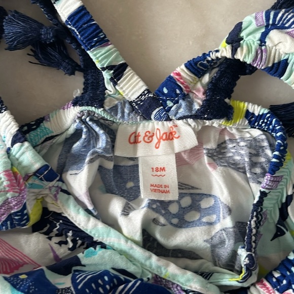 Cat & Jake Carters Baby Girl Bundle Dress Overalls Romper Floral Lady Bug Print - Picture 9 of 14